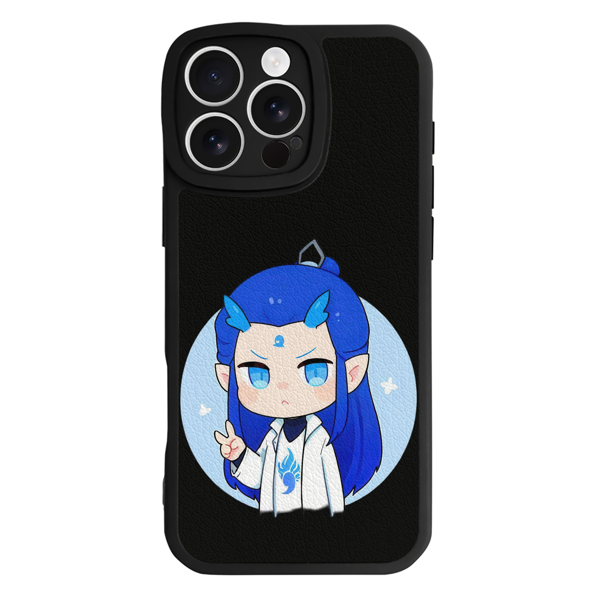 （画像用） Ne Zha 2 ナタ 魔童の大暴れ 【iPhone 16シリーズ対応】シリコンスマホケース（レザー調） 材質：シリコン